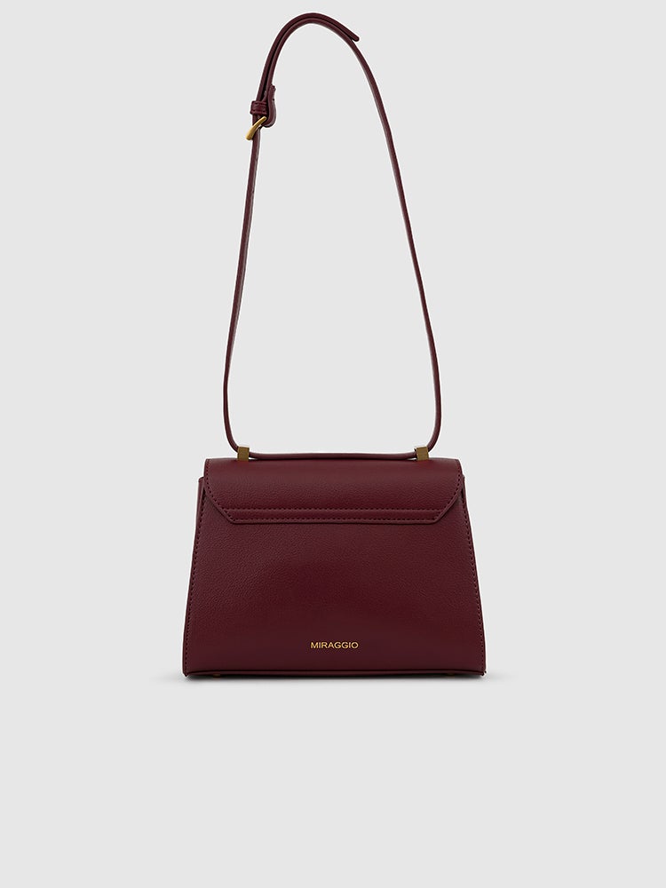 Dahlia Shoulder Bag - MIRAGGIO #color_maroon