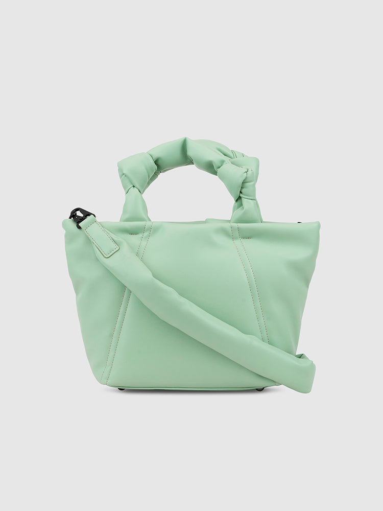Poppy Puffer Tote Bag - MIRAGGIO #color_pastel-green