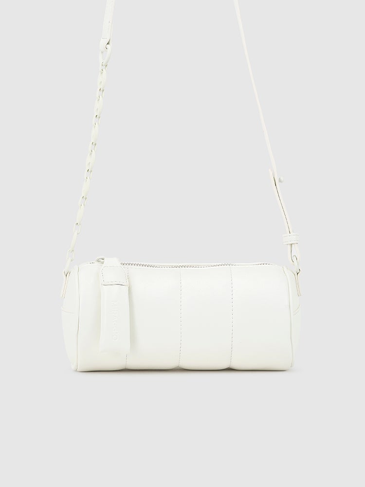 Esme Puffer Crossbody Bag - MIRAGGIO#color_white