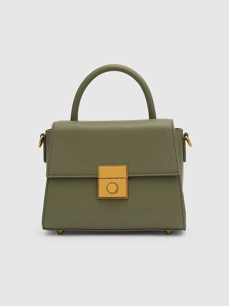 Thea Top Handle Bag - MIRAGGIO #color_green-olive