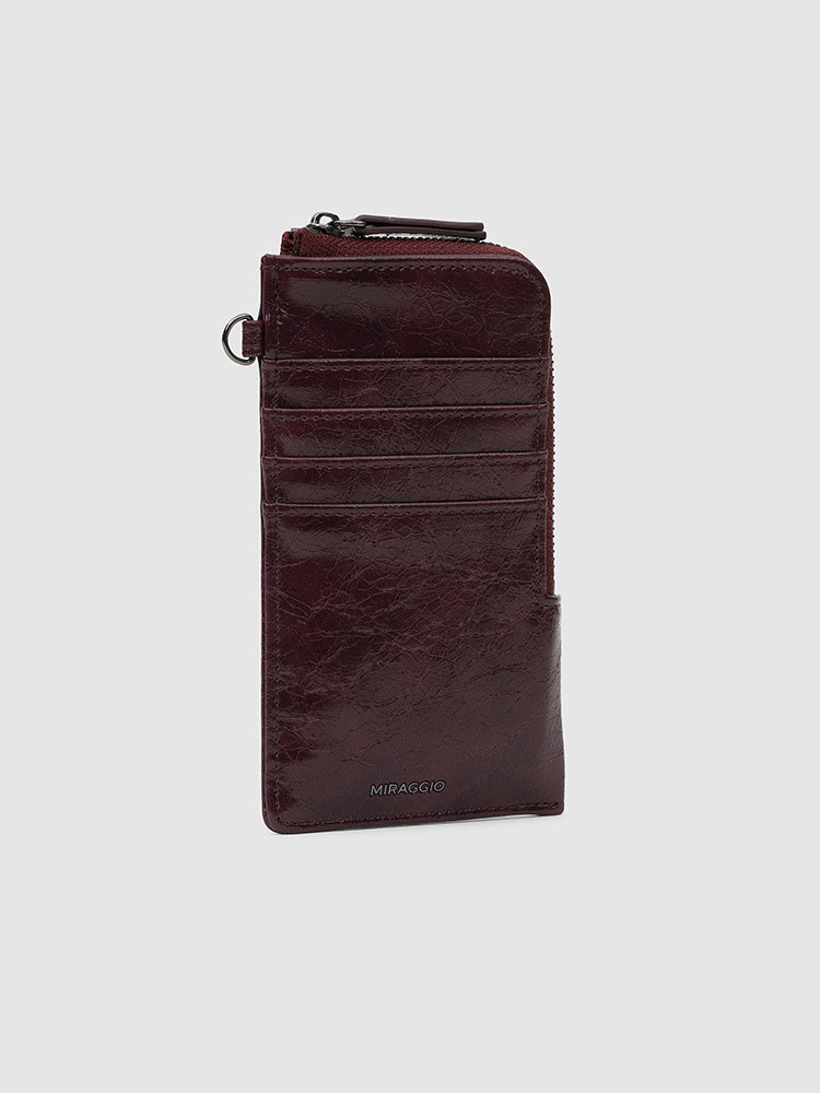 Jade Wallet and coin purse combo - MIRAGGIO #color_burnt-maroon