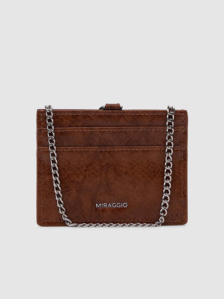 Nora Card Case - MIRAGGIO #color_brown