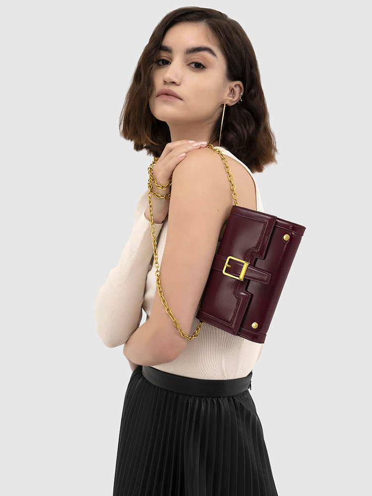 Luna Sling Wallet - MIRAGGIO #color_grape-wine