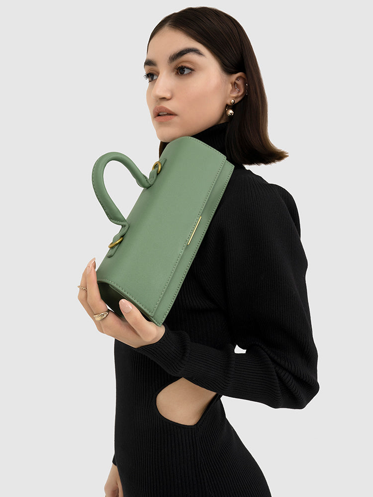 Elsie Top Handle Bag - MIRAGGIO #color_pistachio-green